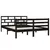 Produktbild 3 för Sängram svart massiv furu 140x190 cm