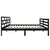 Produktbild 5 för Sängram svart massiv furu 140x190 cm