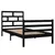 Produktbild 3 för Sängram svart massiv furu 90x200 cm enkelsäng