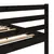 Produktbild 6 för Sängram svart massiv furu 90x200 cm enkelsäng