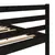 Produktbild 6 för Sängram svart massiv furu 100x200 cm enkelsäng