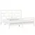 Produktbild 2 för Sängram vit massiv furu 200x200 cm