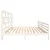 Produktbild 5 för Sängram vit massiv furu 200x200 cm
