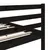 Produktbild 6 för Sängram svart massiv furu 200x200 cm