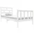 Produktbild 2 för Sängram vit massiv furu 90x190 cm