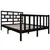 Produktbild 3 för Sängram svart massiv furu 140x190 cm