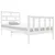 Produktbild 2 för Sängram vit massiv furu 90x200 cm