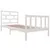 Produktbild 3 för Sängram vit massiv furu 90x200 cm
