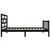Produktbild 5 för Sängram svart massiv furu 90x200 cm
