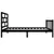 Produktbild 5 för Sängram svart massiv furu 100x200 cm enkelsäng