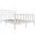 Produktbild 3 för Sängram vit massiv furu 160x200 cm