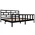 Produktbild 3 för Sängram svart massiv furu 200x200 cm