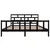Produktbild 4 för Sängram svart massiv furu 200x200 cm