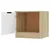 Produktbild 9 för Sängbord 2 st vit och sonoma-ek 40x39x40 cm