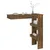 Produktbild 7 för Barbord väggmonterat rökfärgad 102x45x103,5 cm konstruerat trä