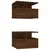 Produktbild 2 för Svävande sängbord 2 st brun ek 40x31x27 cm konstruerat trä