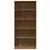 Produktbild 4 för Bokhylla 5 hyllor Brun ek 80x24x175 cm konstruerat trä