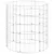 Produktbild 2 för Planteringsgabion upphöjd rund galvaniserat stål Ø50x50 cm