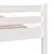 Produktbild 7 för Sängram vit massivt trä 75x190 cm