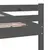Produktbild 7 för Sängram grå massivt trä 75x190 cm
