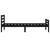 Produktbild 6 för Sängram svart massivt trä 90x200 cm