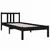 Produktbild 3 för Sängram svart massiv furu 75x190 cm 2FT6