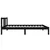 Produktbild 5 för Sängram svart massiv furu 75x190 cm 2FT6