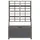 Förvaringslåda med spaljé grå 99x50x160 cm massivt akaciaträ