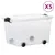 Produktbild 2 för Förvaringslådor med hjul & lock 5 st genomskinlig 40 L