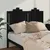 Produktbild 3 för Sänggavel svart 126x4x110 cm massiv furu