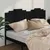 Produktbild 3 för Sänggavel svart 206x4x110 cm massiv furu
