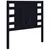 Produktbild 2 för Sänggavel svart 96x4x100 cm massiv furu