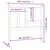 Produktbild 6 för Sänggavel vit 95,5x4x100 cm massiv furu