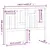 Produktbild 6 för Sänggavel vit 140,5x4x100 cm massiv furu