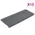 Produktbild 2 för Trappstegsmattor självhäftande 15 st 65x24,5x3,5 cm grå