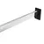 Produktbild 4 för Teleskopiska garderobsskenor 2 st silver 58-100 cm