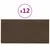 Produktbild 2 för Väggpaneler 12 st brun 30x15 cm tyg 0,54 m²