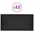 Produktbild 2 för Väggpaneler 12 st svart 60x30 cm konstläder 2,16 m²