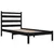 Produktbild 4 för Sängram svart massiv furu 75x190 cm liten enkelsäng