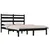 Produktbild 3 för Sängram svart massiv furu 140x190 cm