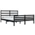 Produktbild 3 för Sängram svart massiv furu 135x190 cm dubbel