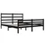 Produktbild 4 för Sängram svart massiv furu 135x190 cm dubbel