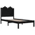 Produktbild 4 för Sängram svart massiv furu 75x190 cm liten enkelsäng