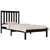 Produktbild 3 för Sängram svart massiv furu 75x190 cm liten enkelsäng