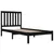 Produktbild 4 för Sängram svart massiv furu 75x190 cm liten enkelsäng