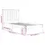 Produktbild 6 för Sängram vit massiv furu 90x190 cm