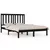 Produktbild 2 för Sängram svart massiv furu 120x190 cm liten dubbelsäng