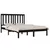 Produktbild 3 för Sängram svart massiv furu 120x190 cm liten dubbelsäng