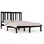 Produktbild 2 för Sängram svart massiv furu 135x190 cm dubbel