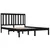 Produktbild 4 för Sängram svart massiv furu 135x190 cm dubbel